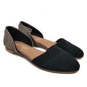 Toms Black and Brown Flats